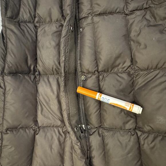 The North Face 600 Down Puffer Coat XS Long Brown Hooded Goose Fill Jacket - Picture 3 of 9